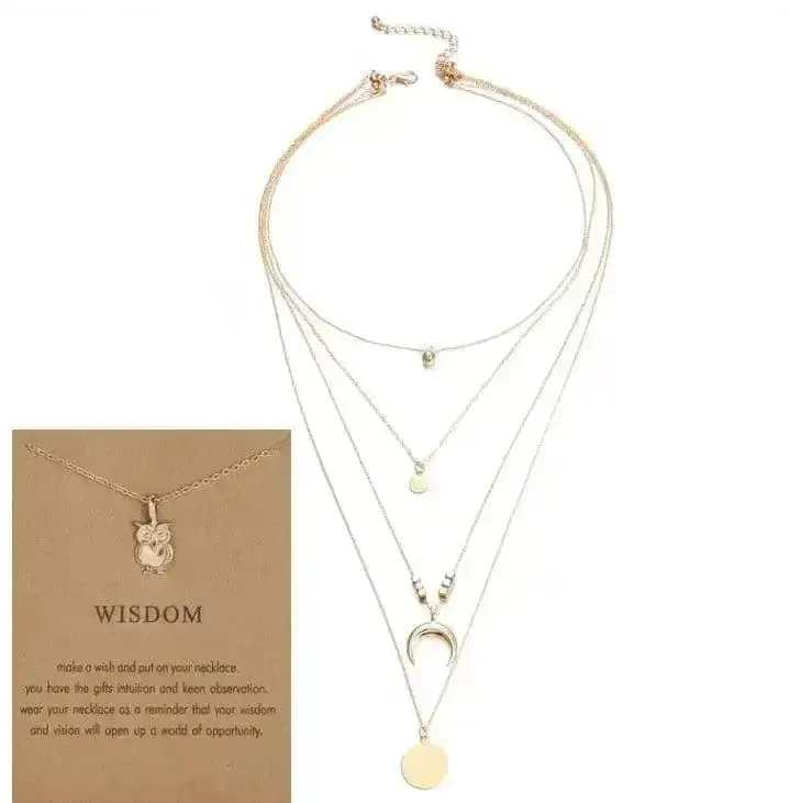 🌙 Multi-layer Moon Pendant Necklaces for Women - Elevate Your Bohemian Style 🌙