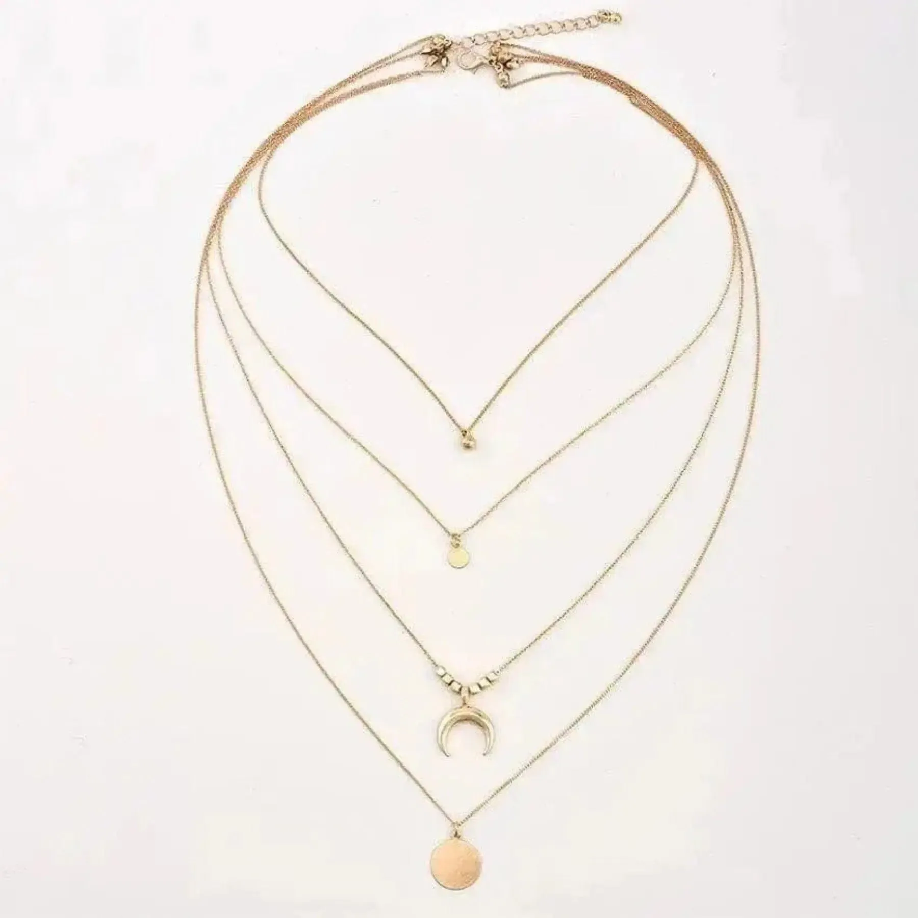 🌙 Multi-layer Moon Pendant Necklaces for Women - Elevate Your Bohemian Style 🌙