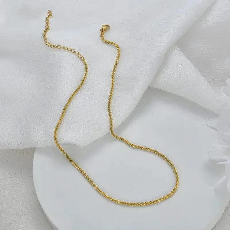 🌟 Simple &amp; Versatile Woven Chain Necklace for Couples 🌟