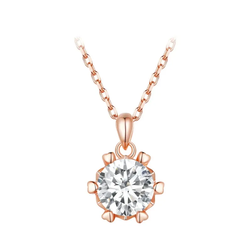 1 Ct Moissanite Slver Pendant Necklace