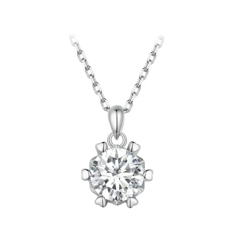 1 Ct Moissanite Slver Pendant Necklace