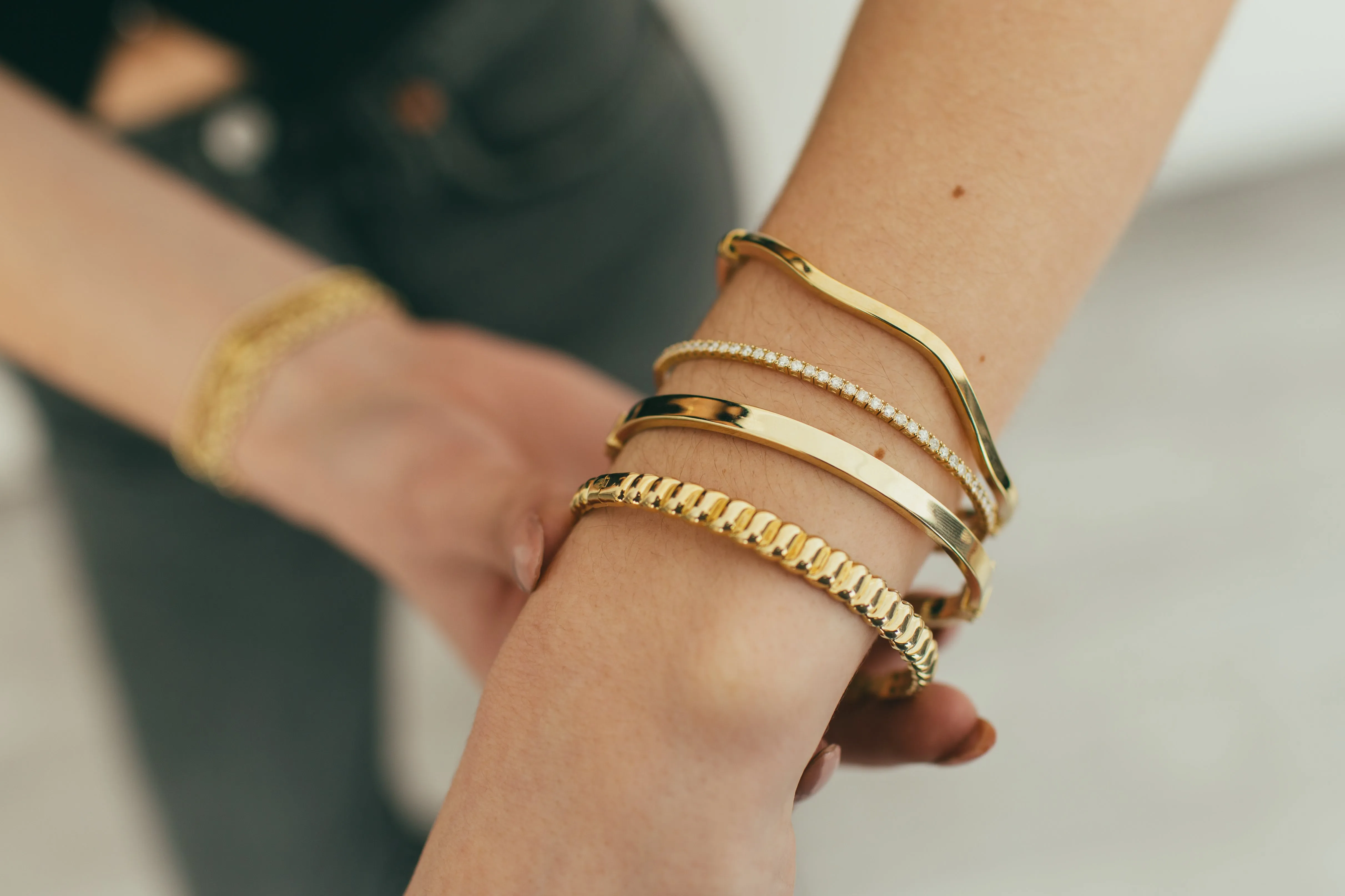 10K Gold Everything Bangle