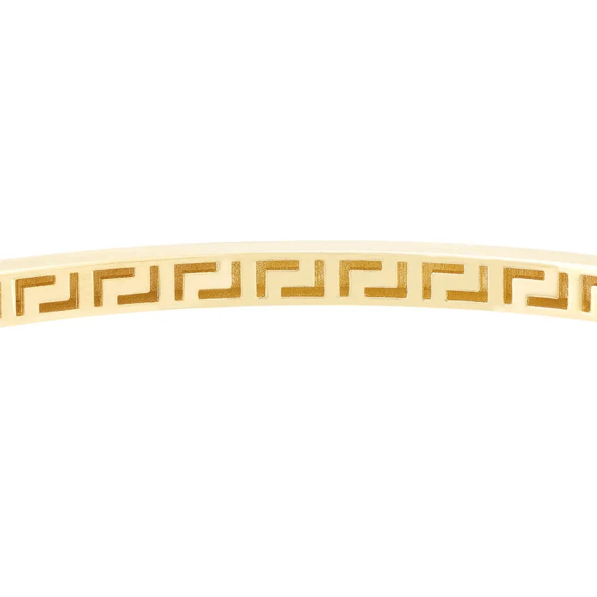 14K Gold Plain Bangle Bracelet
