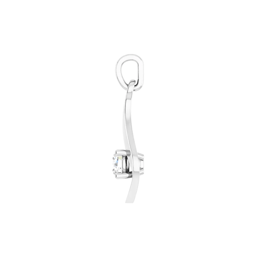 14K White 1/4 CTW Lab-Grown Diamond Pendant