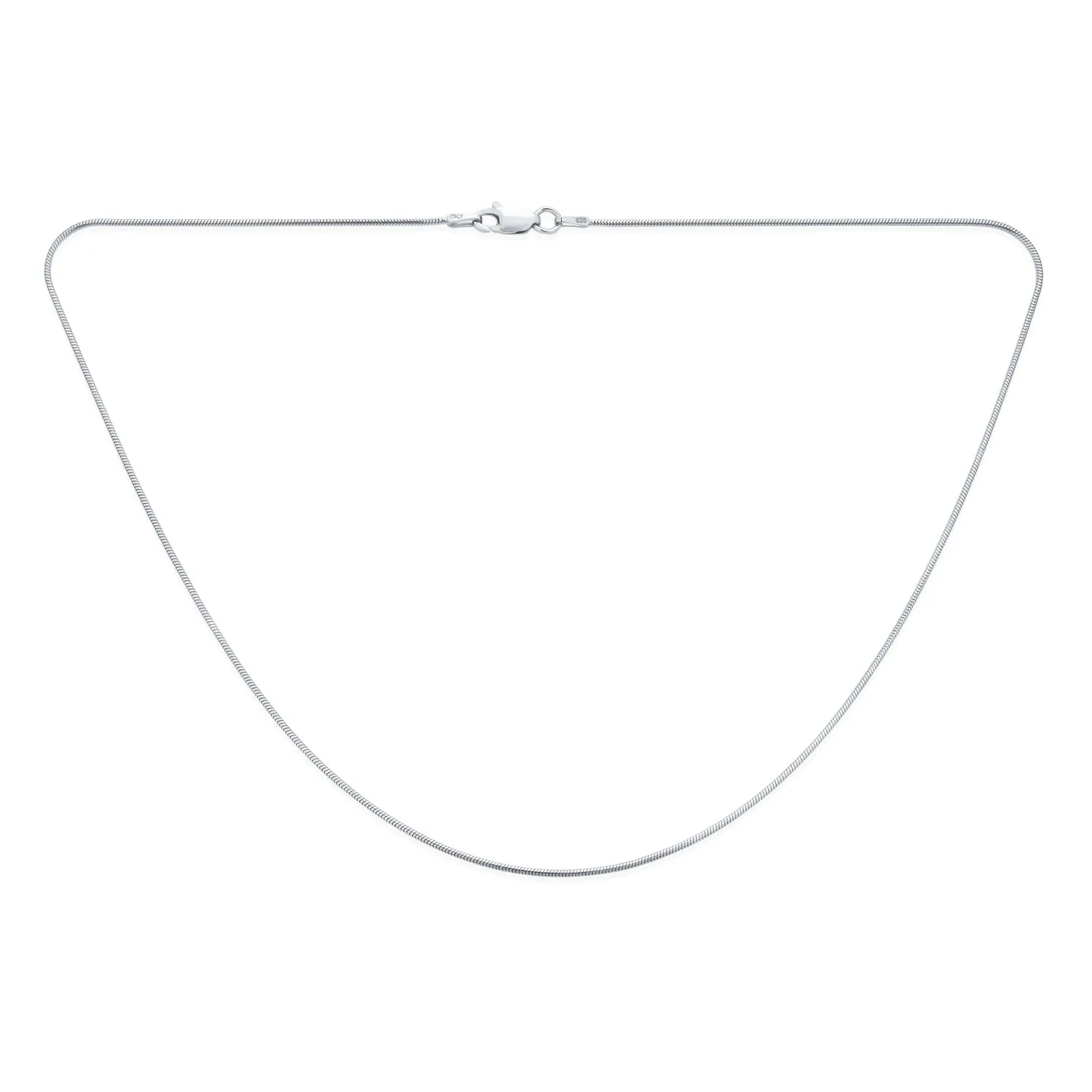 1.5MM Sterling Silver Snake Chain Necklace for Men Made in Italy