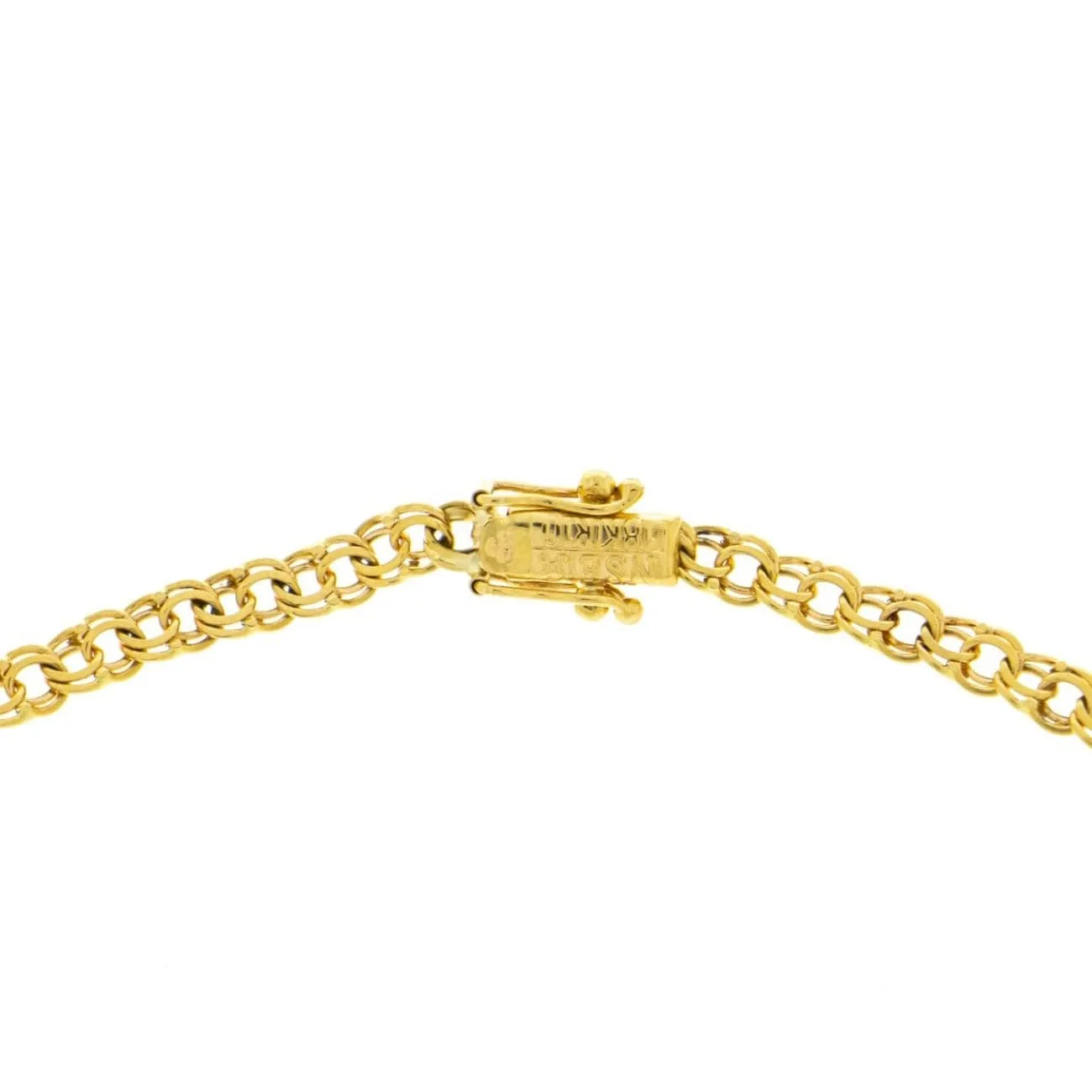 18K Yellow Gold Double Link Chain Necklace