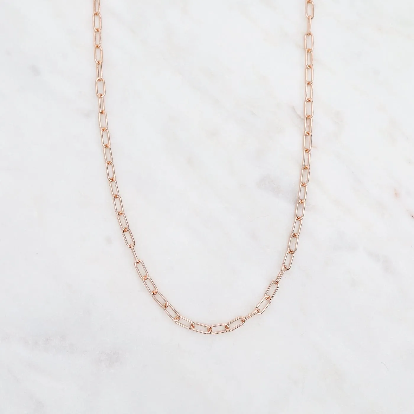 18" Rose Gold Filled Round Drawn Cable Chain Necklace