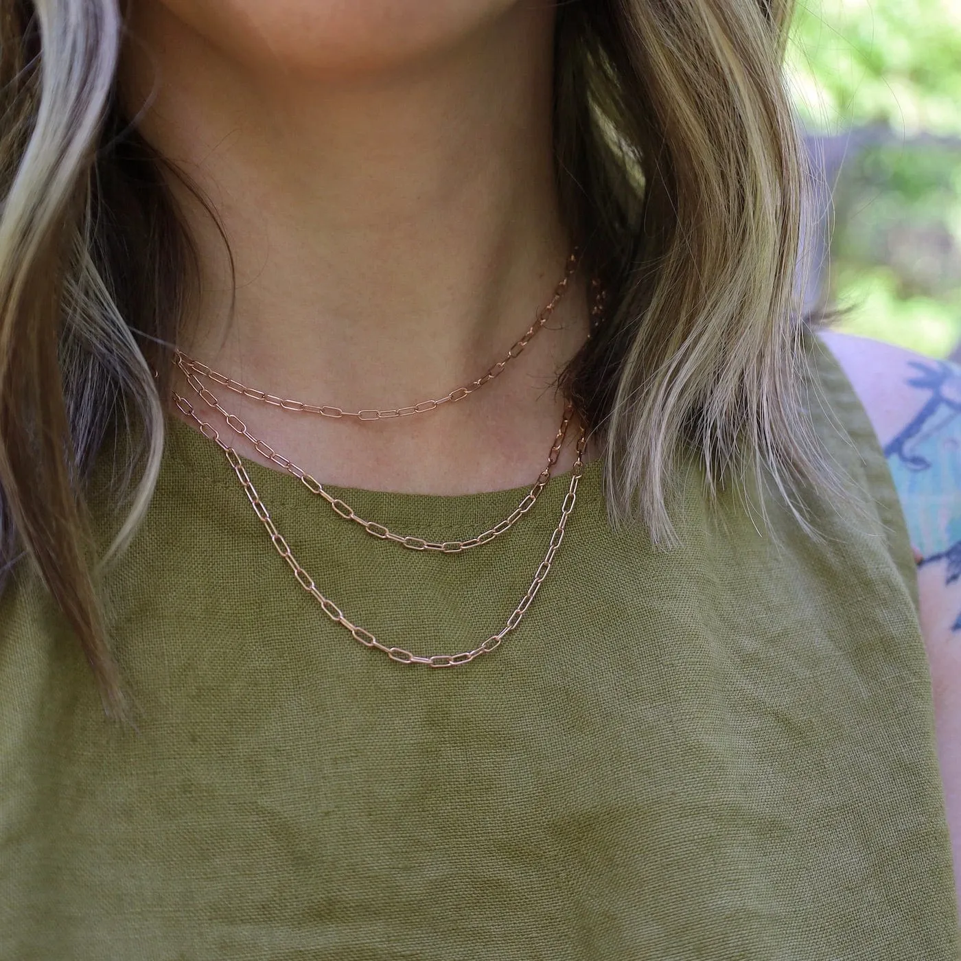 18" Rose Gold Filled Round Drawn Cable Chain Necklace