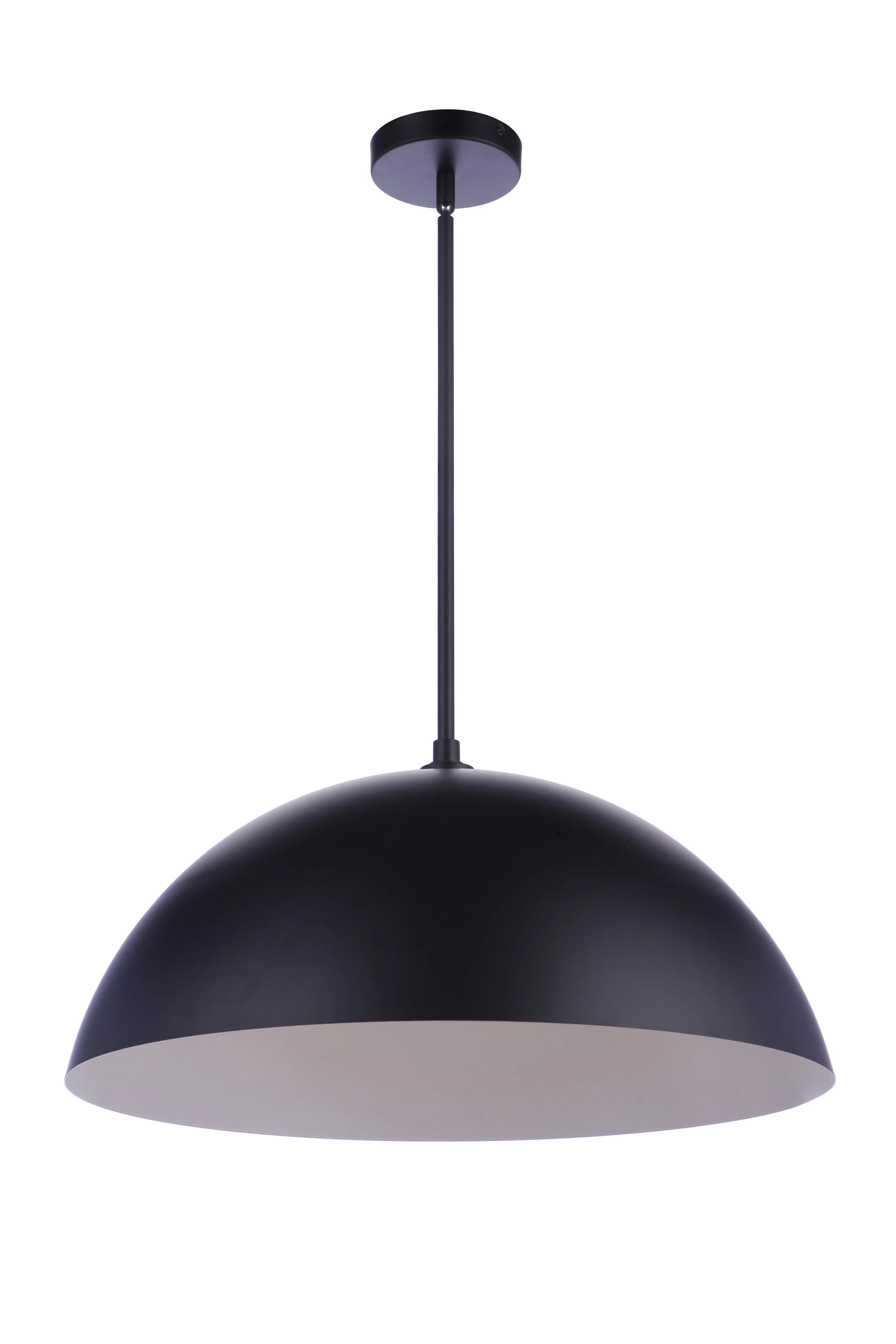 23.25” Diameter Sculptural Statement Dome Pendant in Flat Black