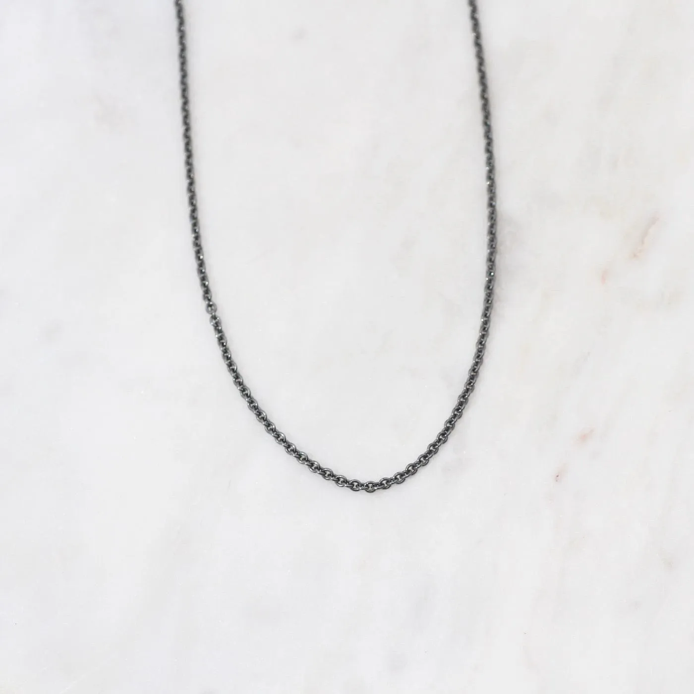 30" Two Tone Chain - 1.7mm Heavy Cable