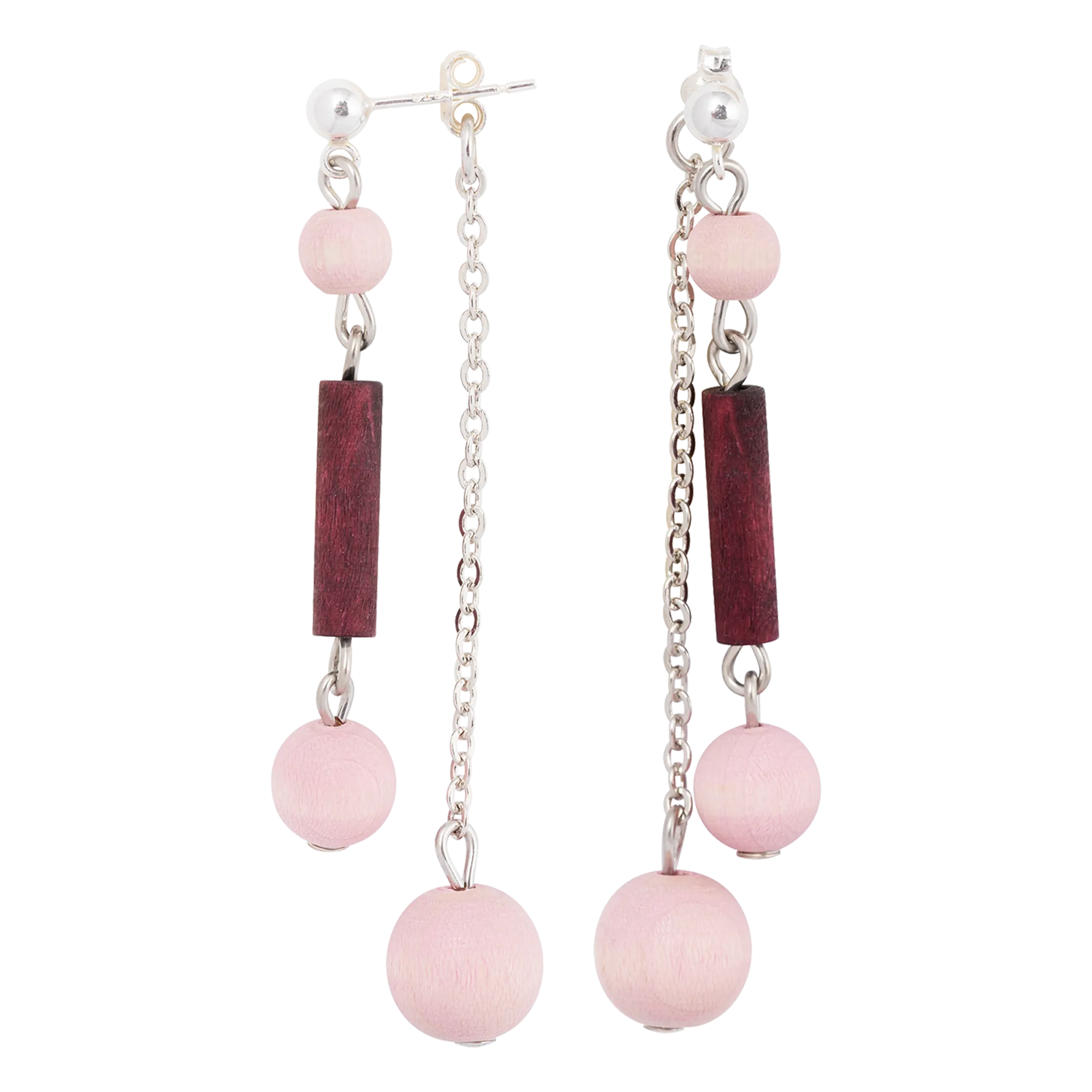 Aarikka Vilja Earrings, shades of red
