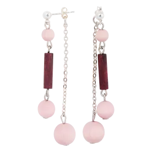 Aarikka Vilja Earrings, shades of red