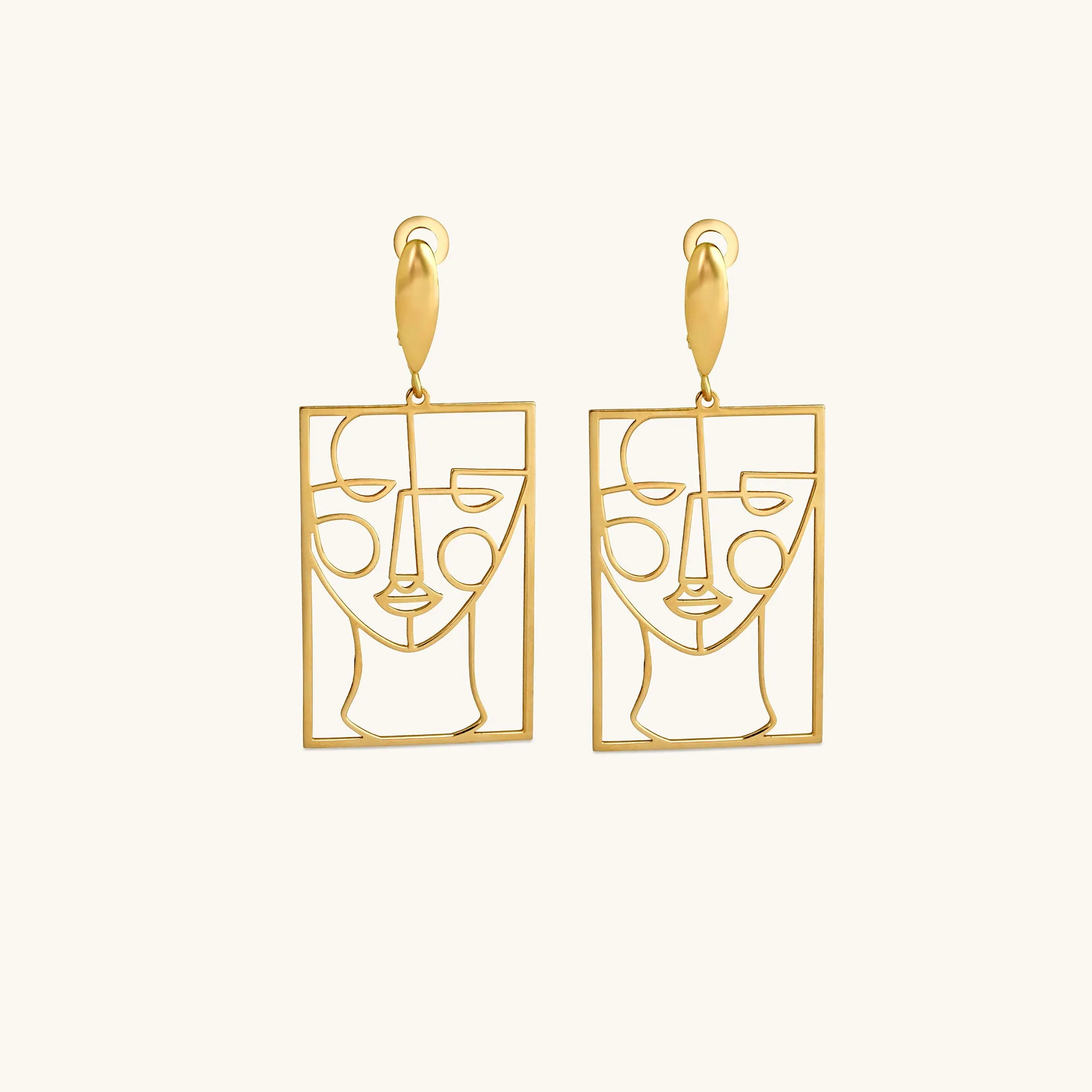 Abstract Gold Earrings