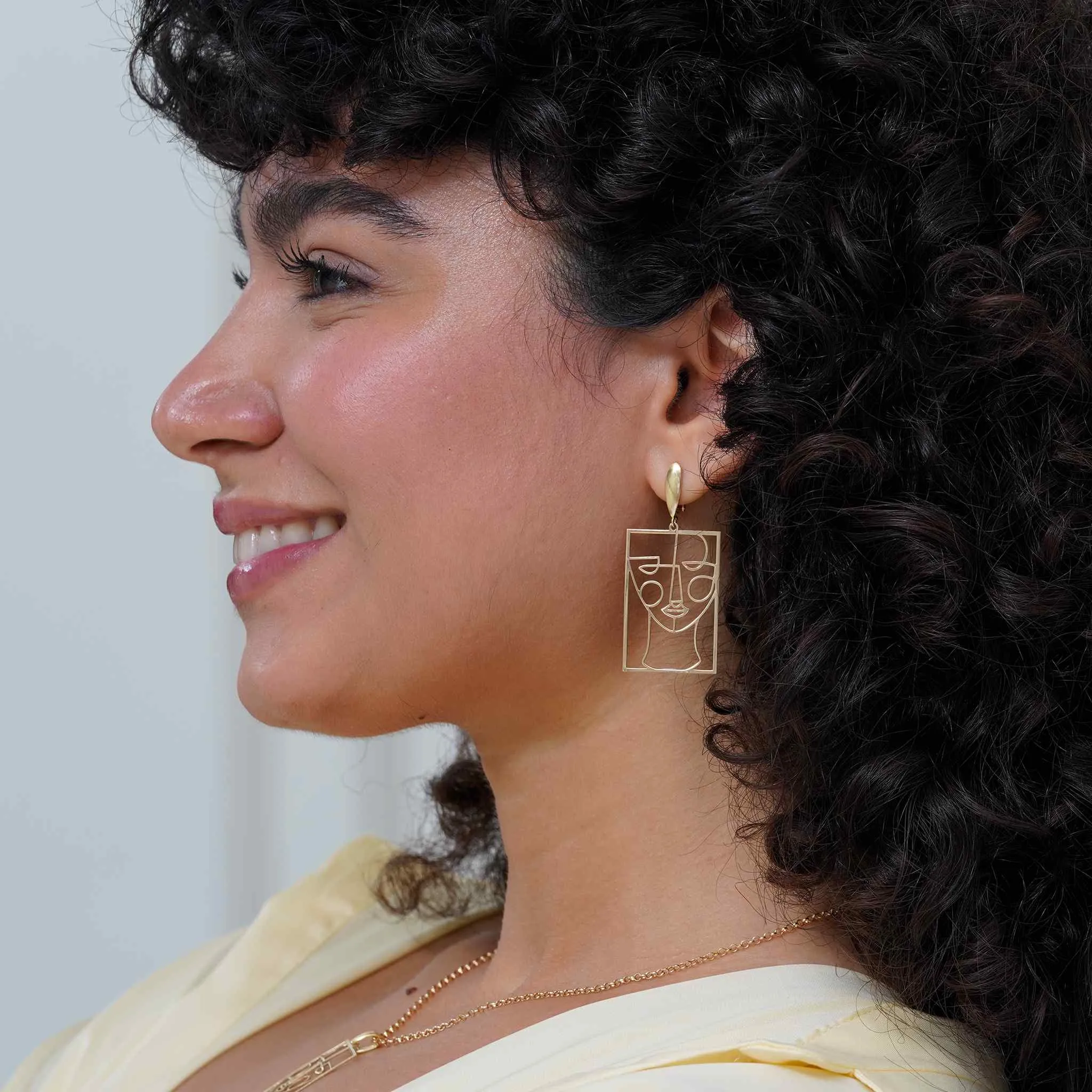Abstract Gold Earrings