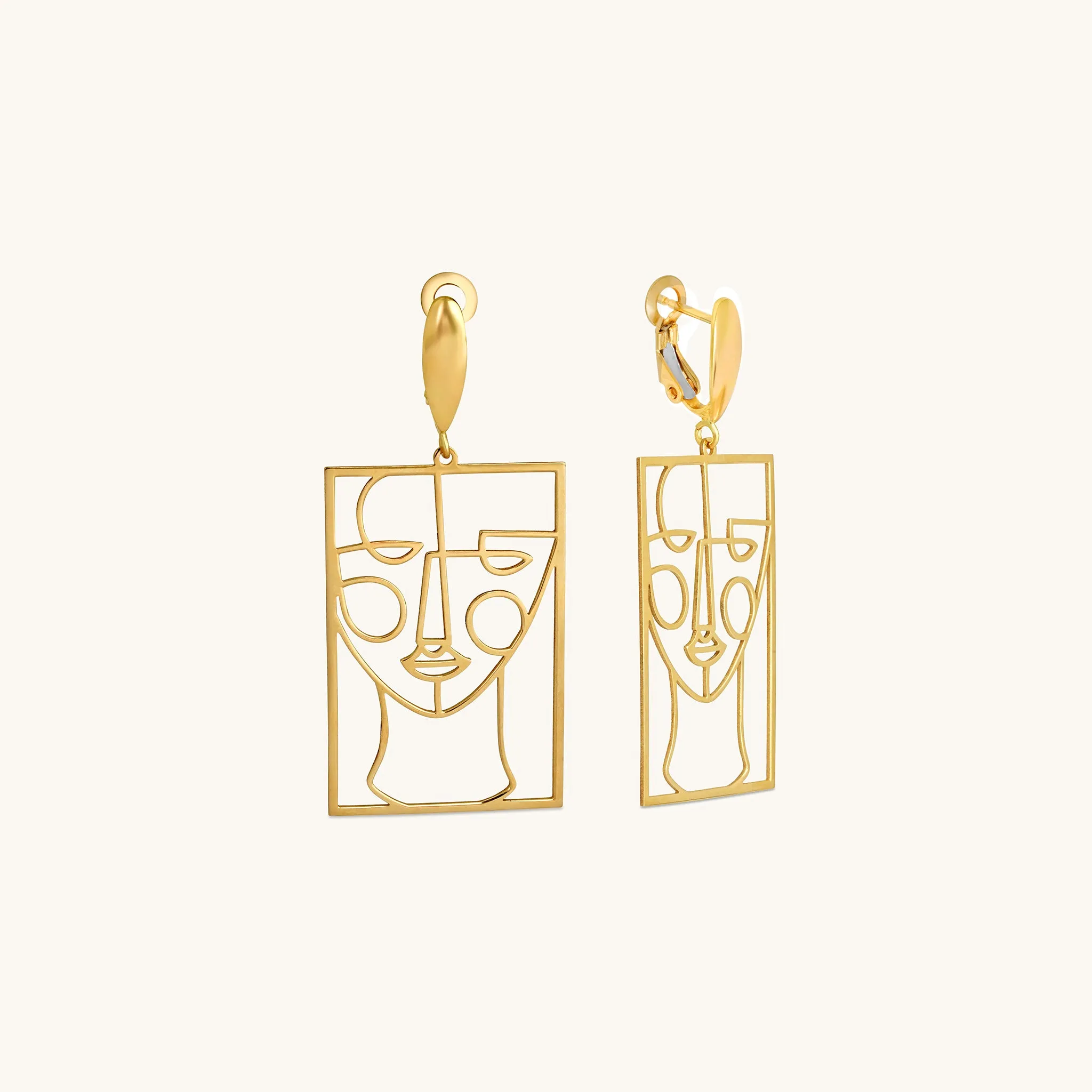 Abstract Gold Earrings