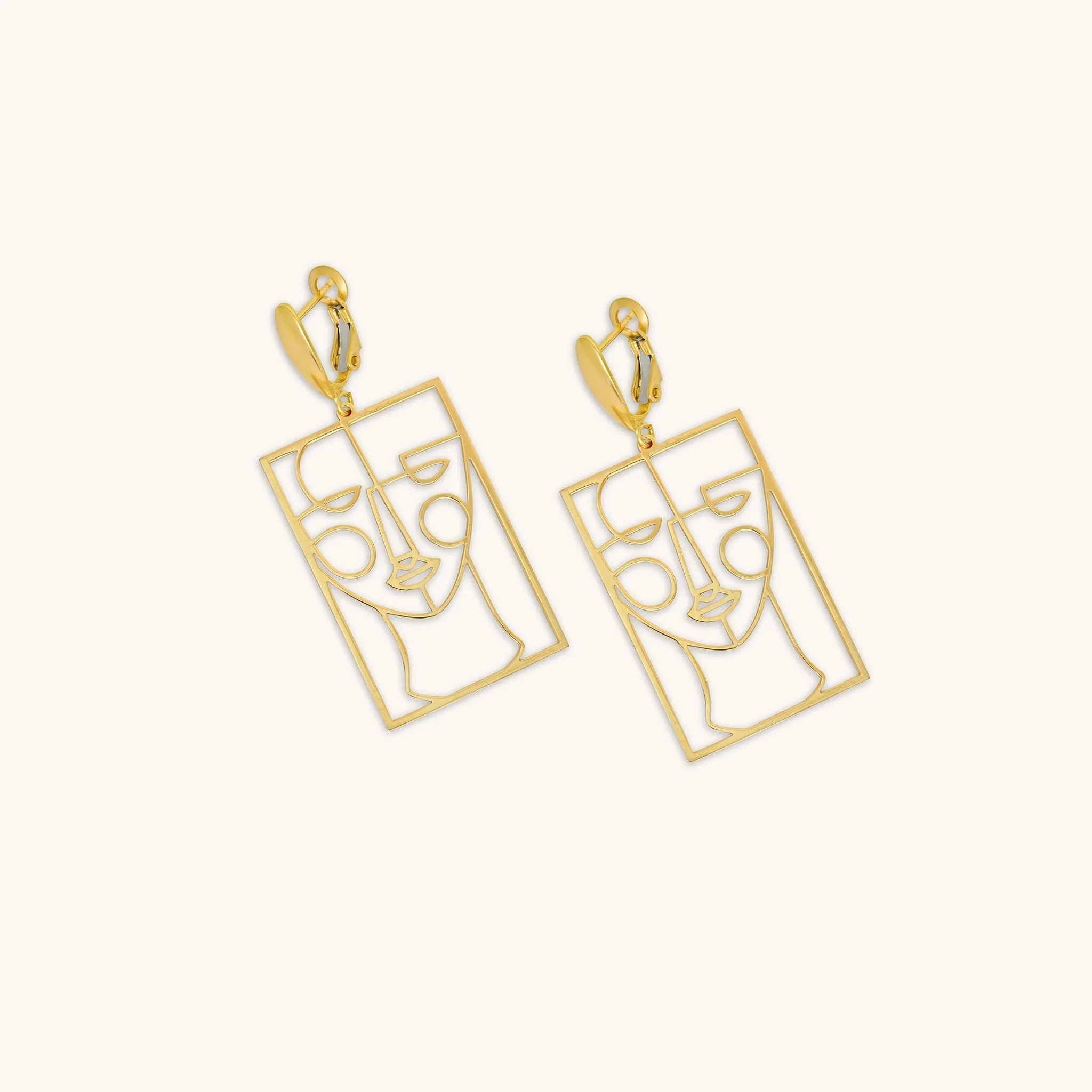 Abstract Gold Earrings