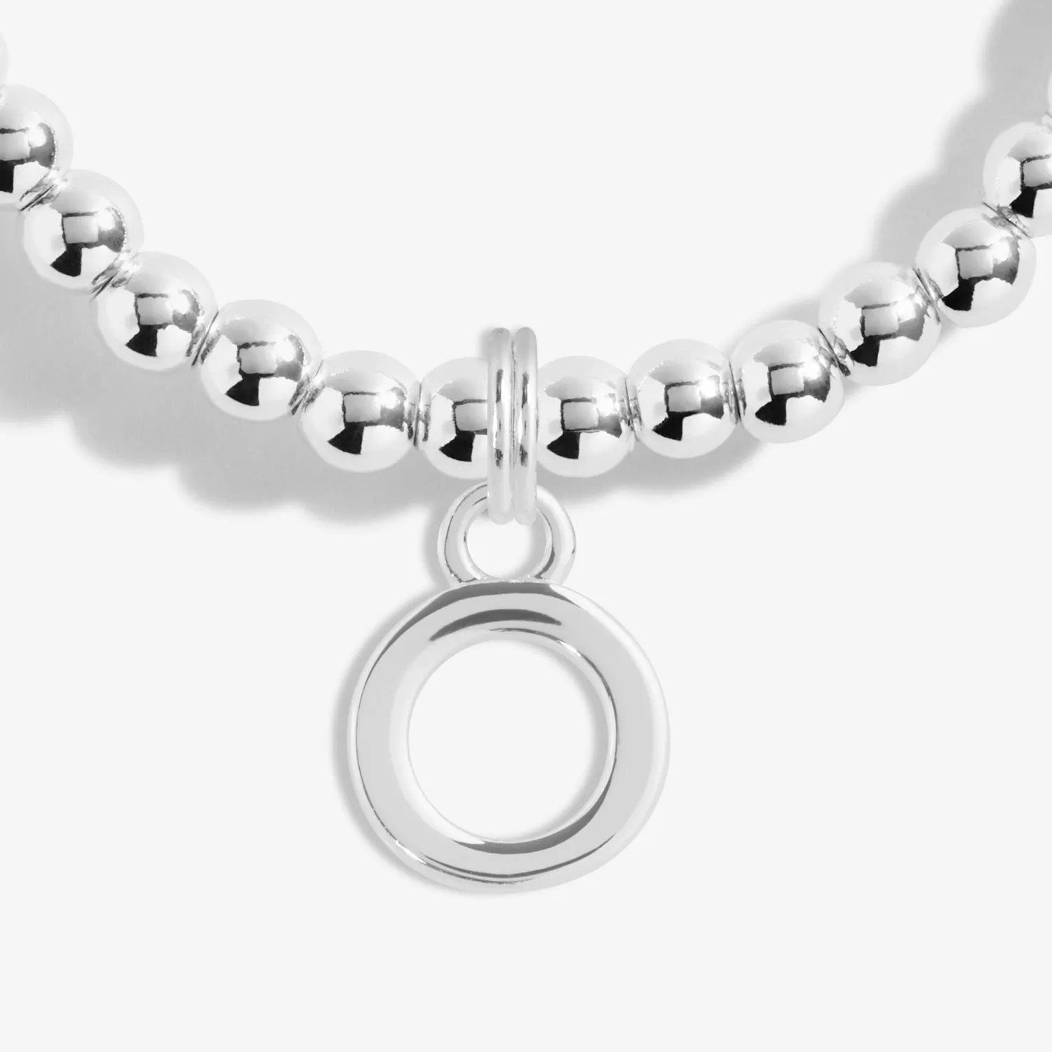 Alphabet A Little O Silver Plated Bracelet 7756