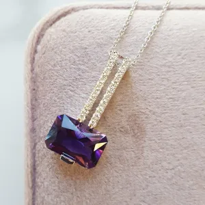 Amethyst Linear Radiant Pendant