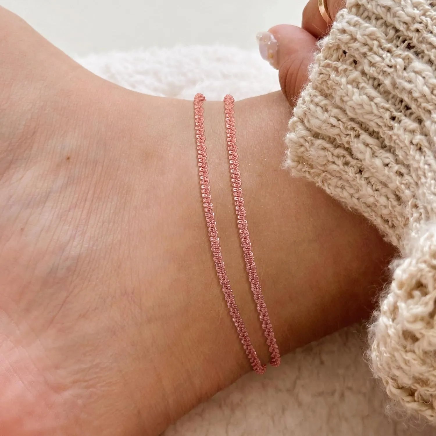 Ankle Bracelets for Women, Glitter Waterproof Adjustable Anklet for Women, 14K Gold Plated/Sterling Silver Layered Anklets, Summer Beach Anklet Jewelry for Women Gift