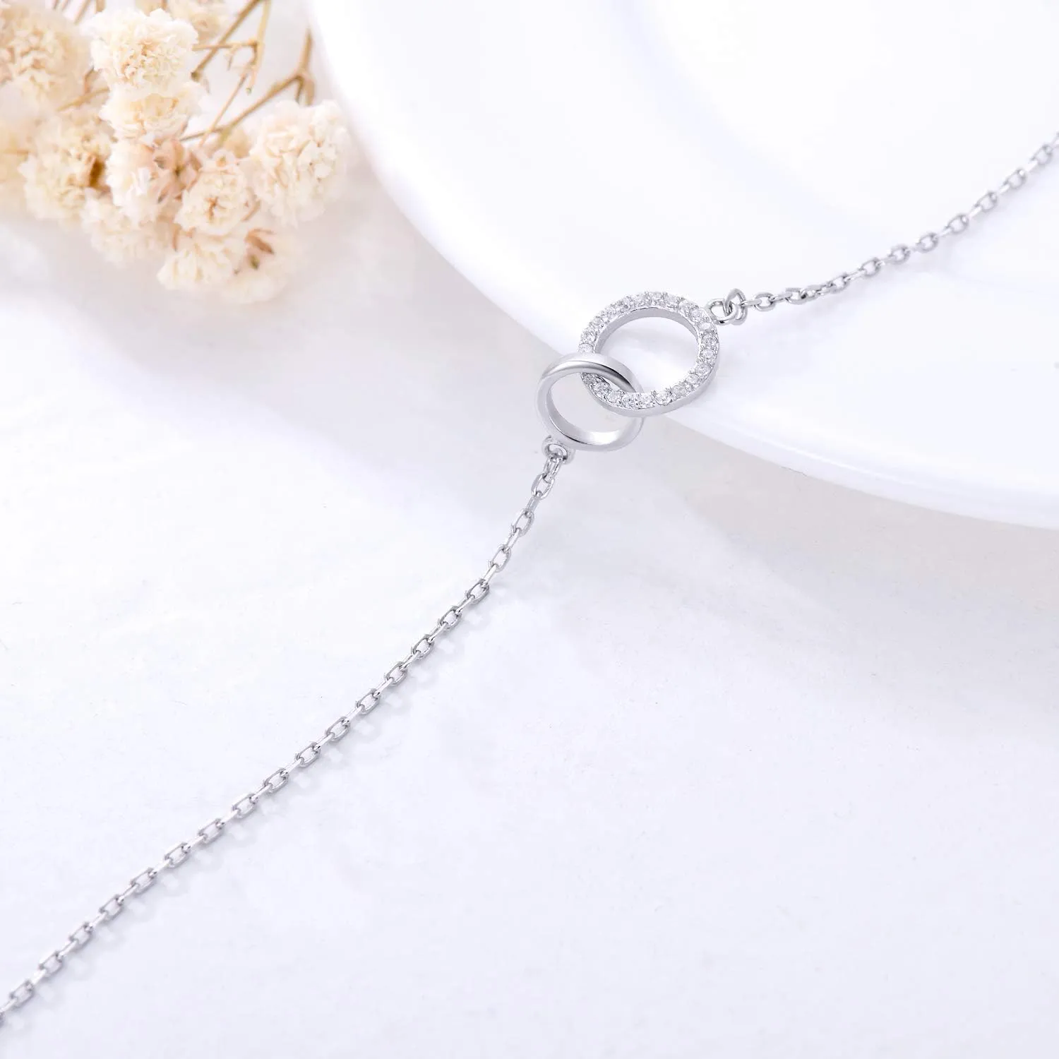 Anklets for Women 925 Sterling Silver Heart Bead/Circle/Heartbeat Anklets Adjustable Foot Ankle Bracelets Jewelry Gifts for Women Christmas Birthday
