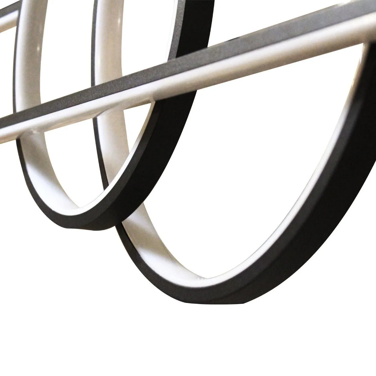ANKUR GEOM DOUBLE LINEAR AND ROUND LED PENDANT LIGHT
