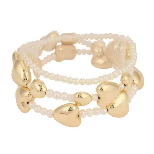 Annie Puffy Hearts Bracelet Set Of 3