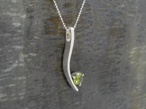 Arc Pendant w/ Green Crystal