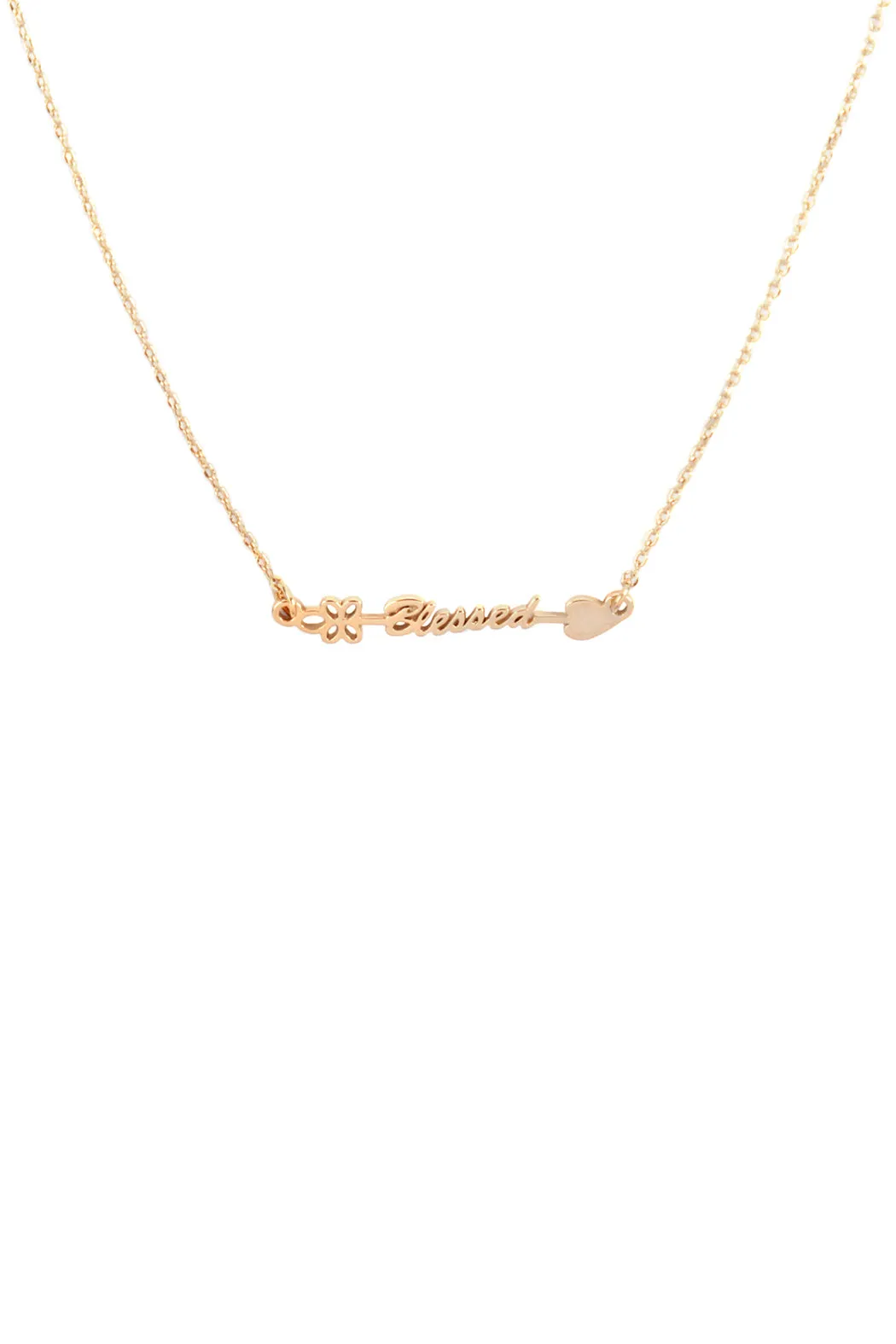 ARROW LETTER BLESSED PENDANT NECKLACE
