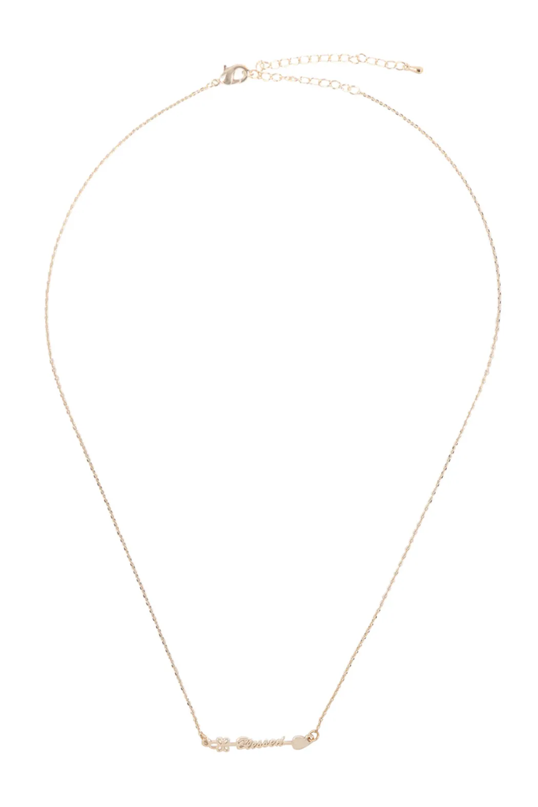 ARROW LETTER BLESSED PENDANT NECKLACE