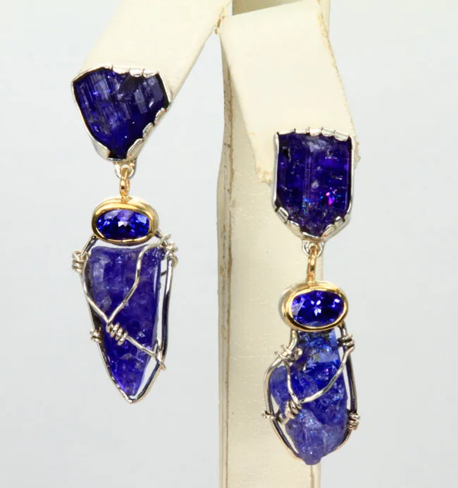Artistic Tanzanite Earrings by Margo Corley