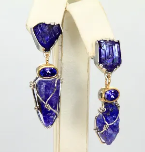Artistic Tanzanite Earrings by Margo Corley