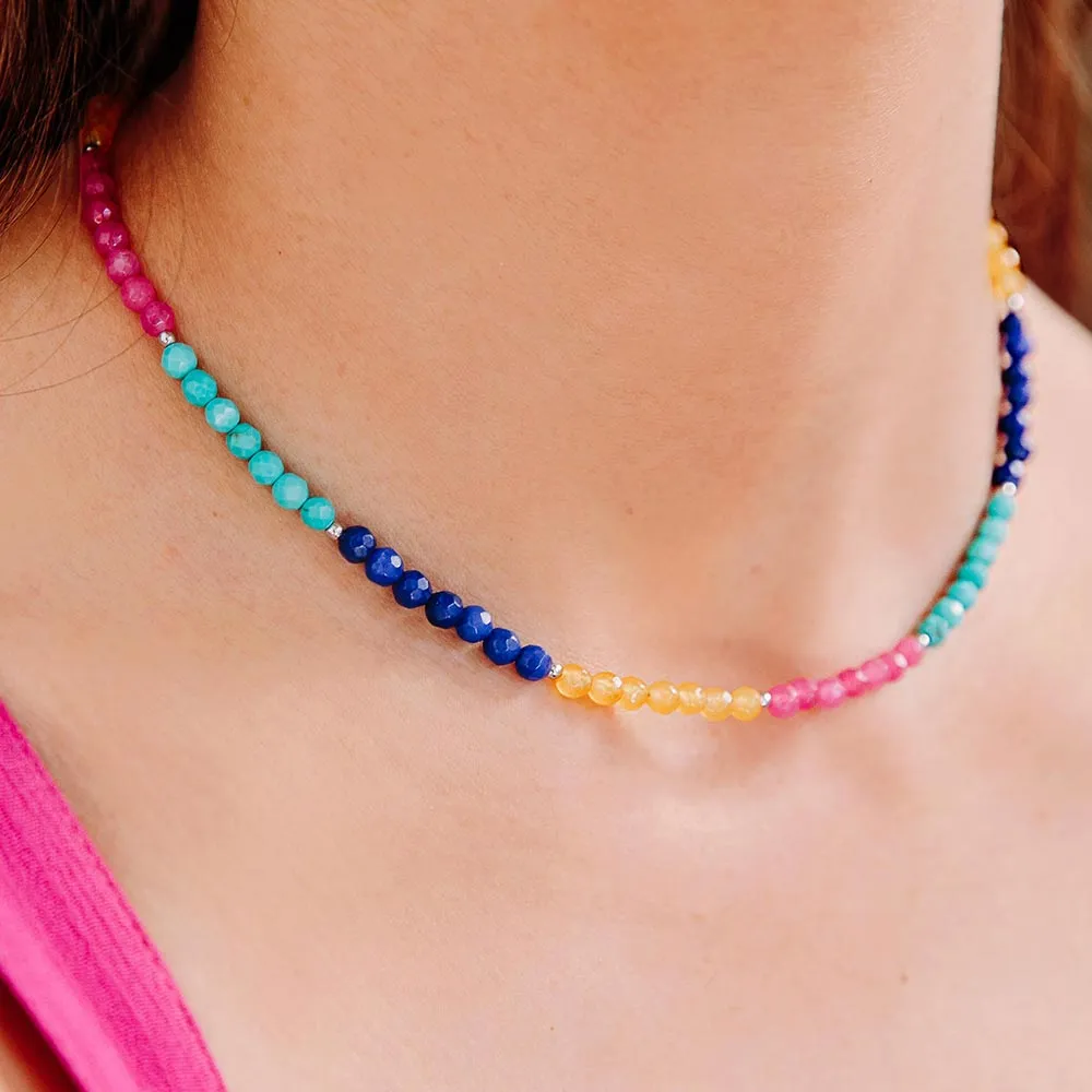 Ashnikko Multi Colour Stone Beaded Necklace