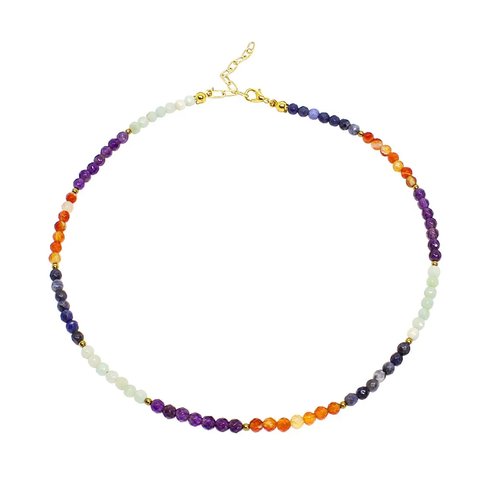 Ashnikko Multi Colour Stone Beaded Necklace