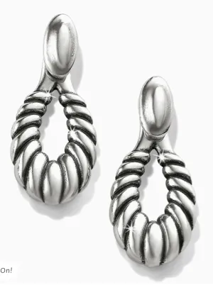 Athena Scalloped Post Drop Earrings