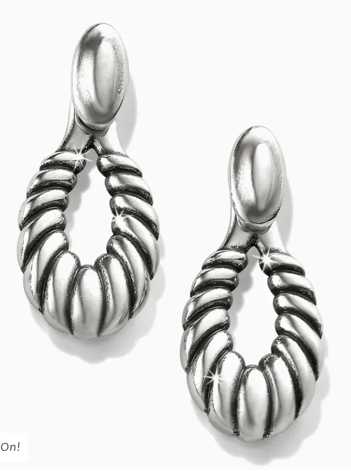 Athena Scalloped Post Drop Earrings