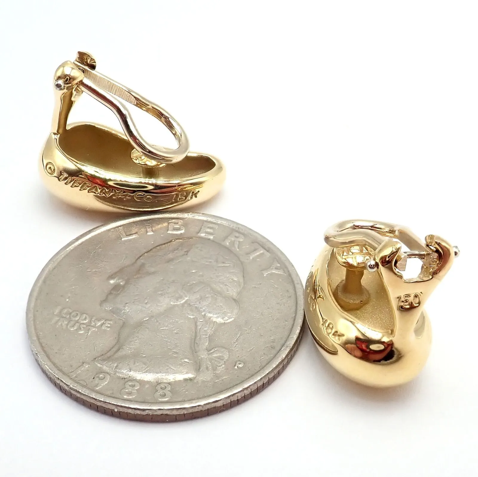 Authentic Tiffany & Co Peretti 18k Yellow Gold Teardrop Earrings