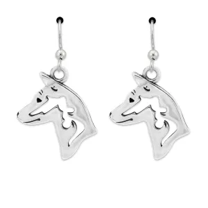Basenji Earrings in Sterling Silver