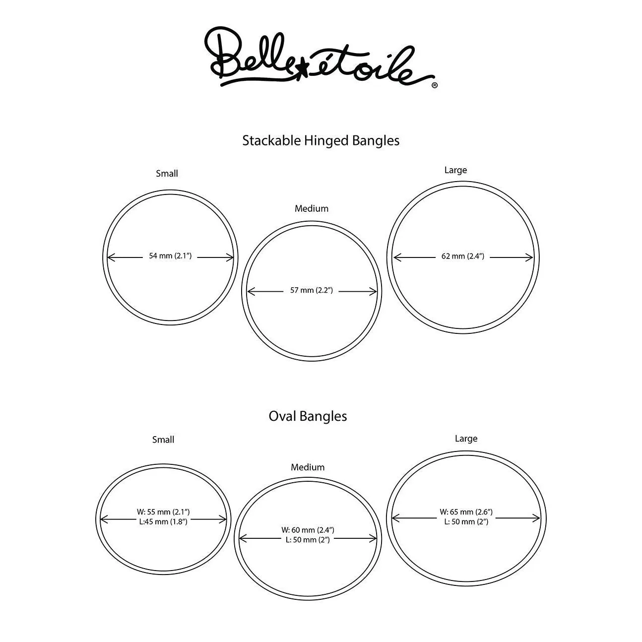 Belle Etoile Onda Bangle - Silver