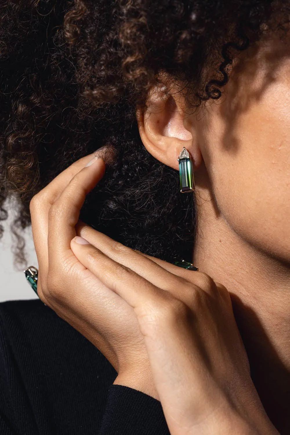 Bicolor Rubellite Tourmaline Earrings
