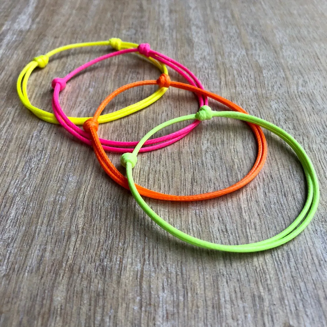 Biscayne Neon Stackable Anklets Set of 4