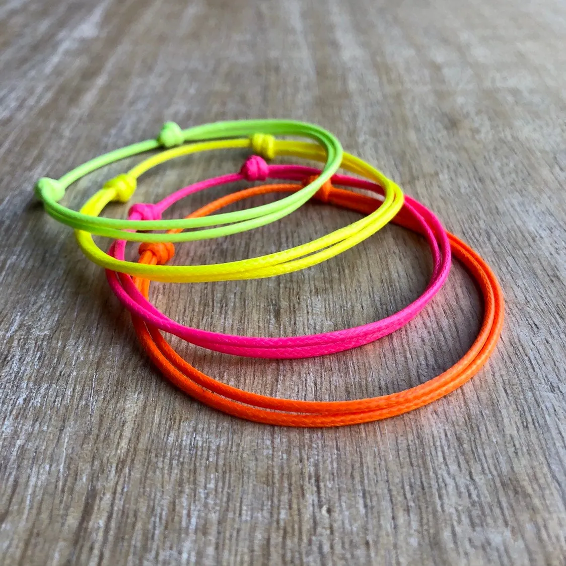 Biscayne Neon Stackable Anklets Set of 4