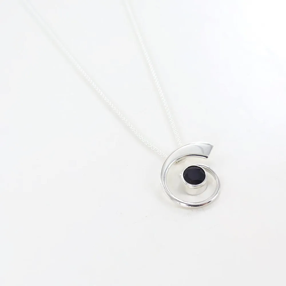 BLACK ONYX NAUTILUS PENDANT