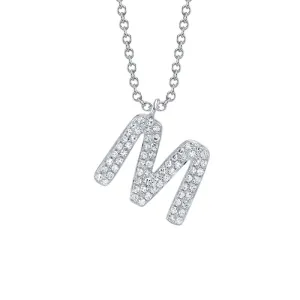 Bliss Bubble ‘M’ Diamond Necklace