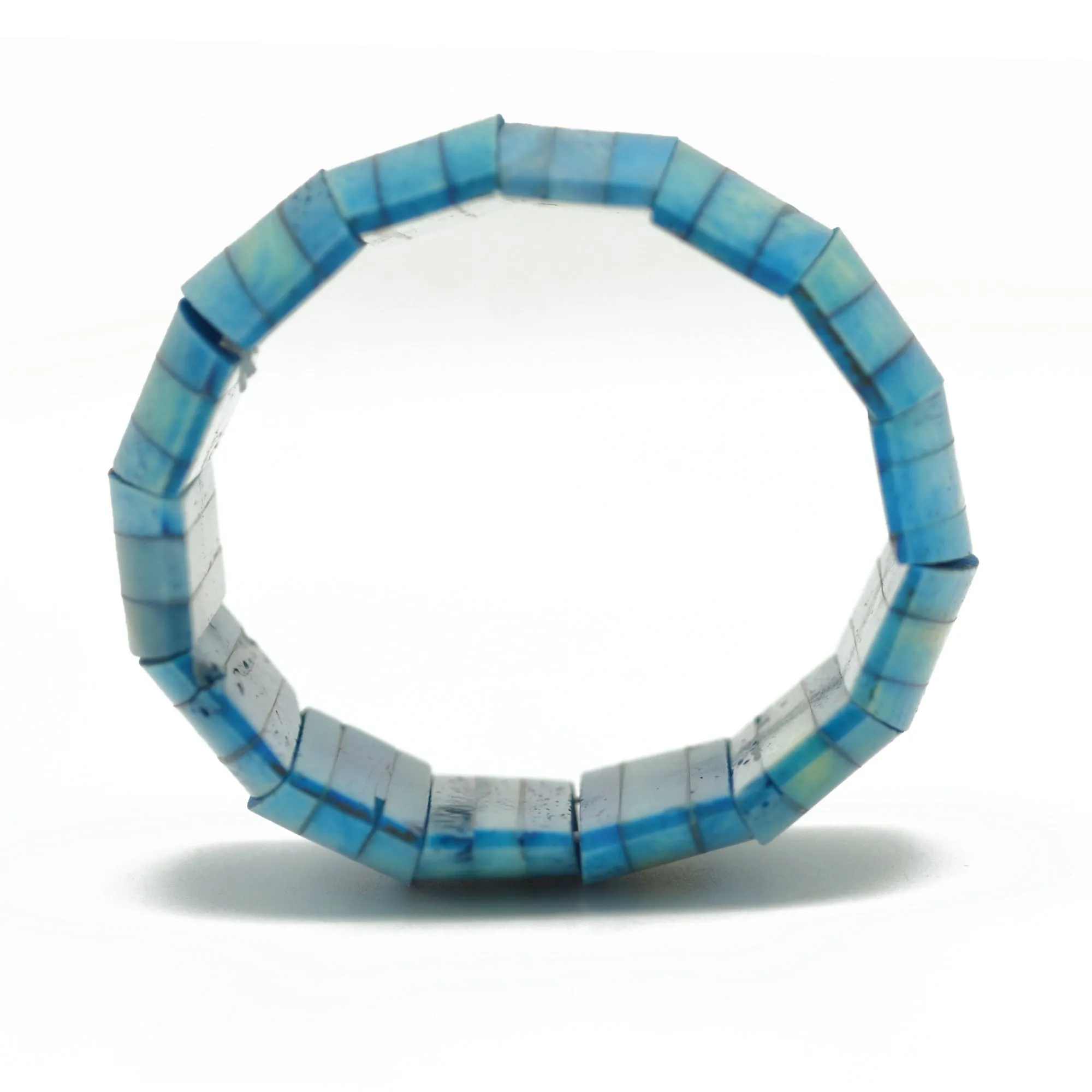 Blue Resin stretch bangle bracelet#FWNK-2206-020