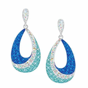 Blue Wave Crystal Earrings