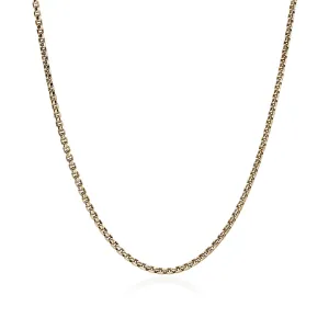 Box Chain Necklace, Gold, 2.7MM|NMGG98807