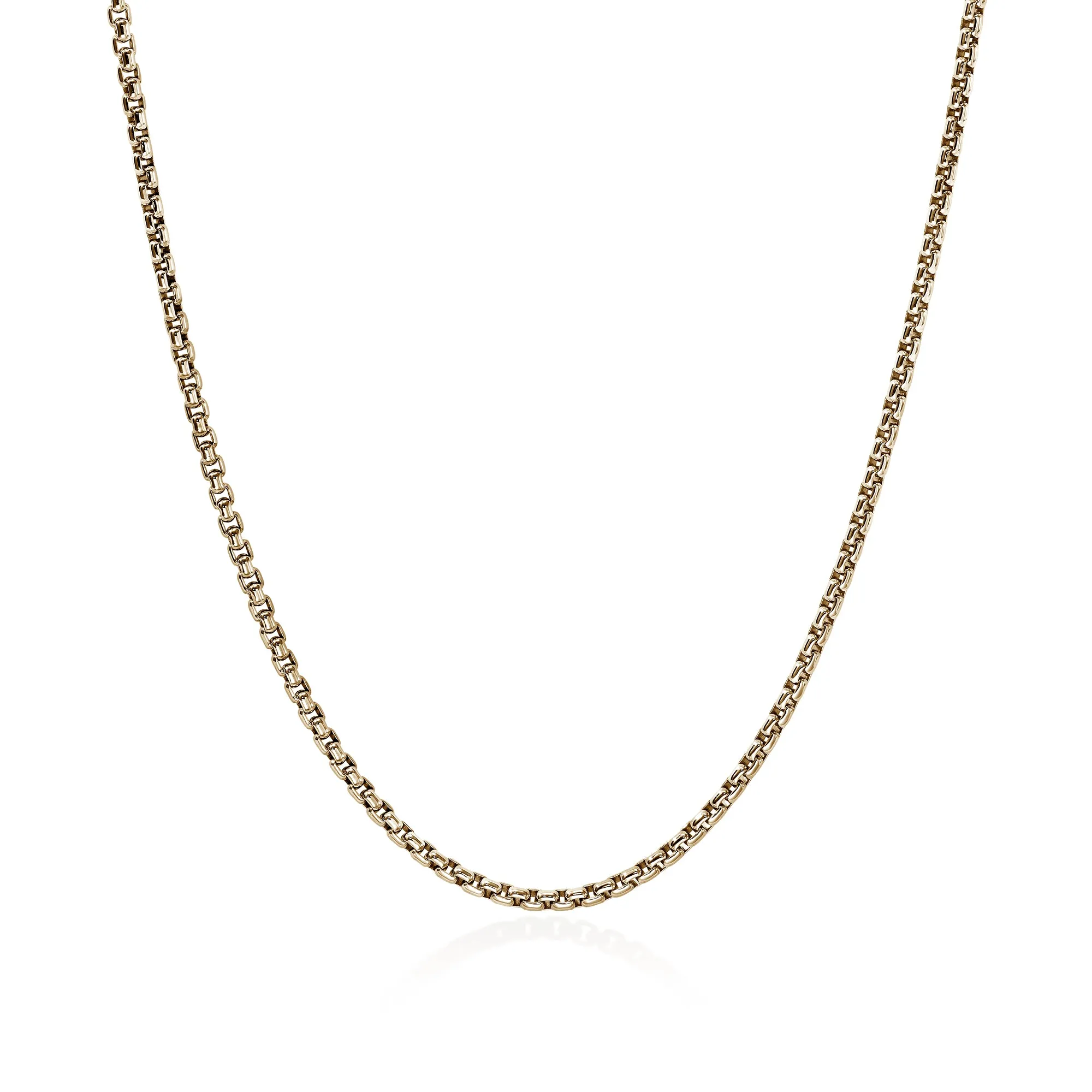 Box Chain Necklace, Gold, 2.7MM|NMGG98807