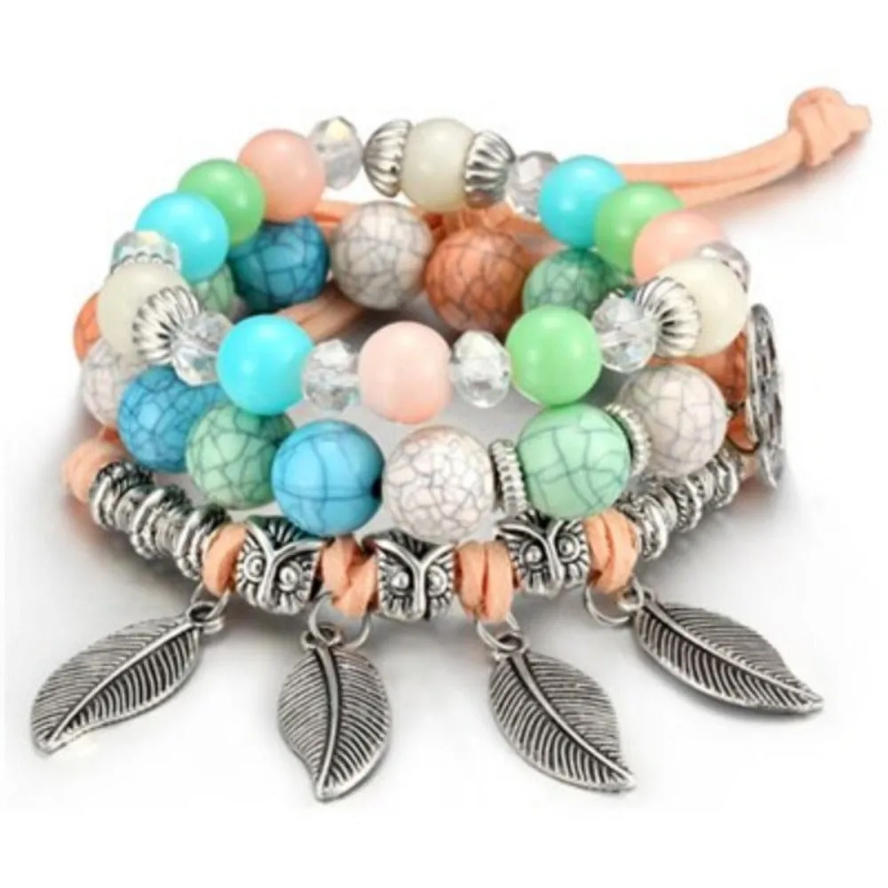 bracelets for women bohemian charming multilayer bracelets bangles ✈️ free.shipping