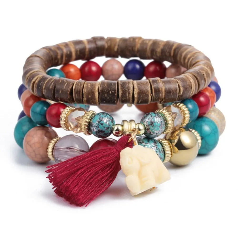 bracelets for women bohemian charming multilayer bracelets bangles ✈️ free.shipping