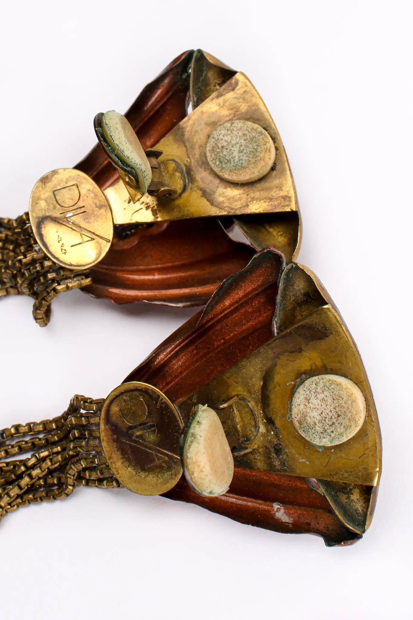 Brass Dagger Fringe Earrings